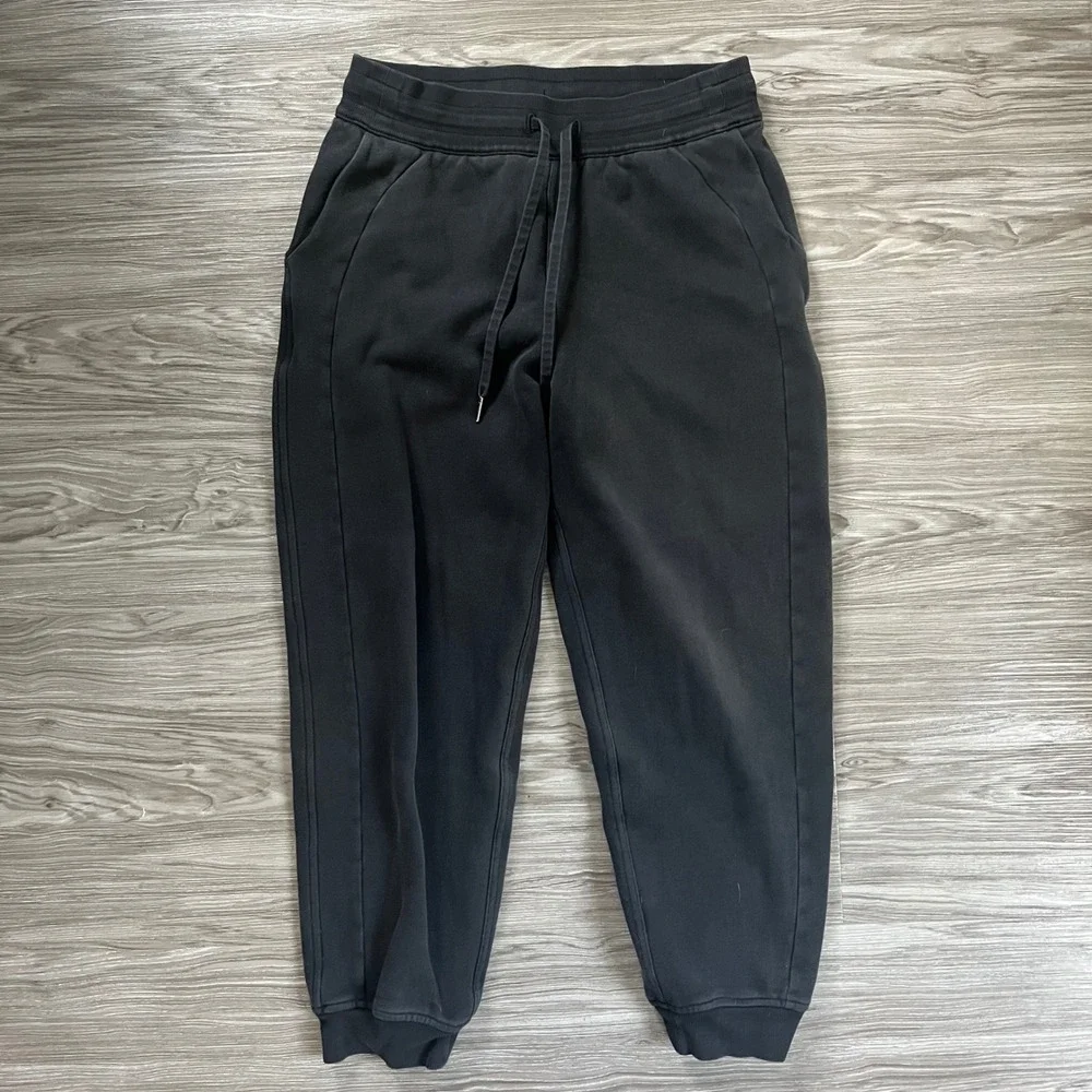 Lululemon Scuba High-Rise Jogger Black Fleece Sweatpants LW5CV9S Size 8